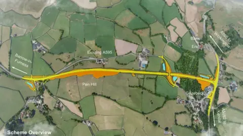 Cumbria County Council Route of the planned road