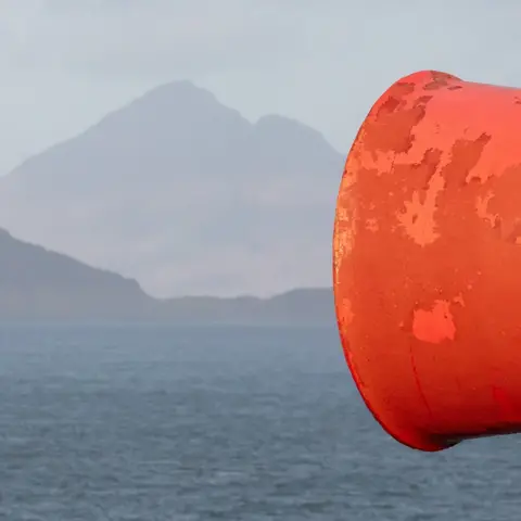 Quintin Lake Foghorn with Rum, Ardnamurchan Point Lighthouse, Highland, Scotland