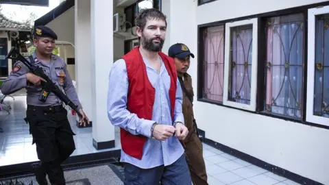 Reuters Frenchman Felix Dorfin, who was sentenced to death for drug trafficking, walks before his trial at Mataram court in Lombok island, West Nusa Tenggara province, Indonesia May 20, 2019