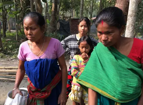 Shewali Boro with her mother-in-law Manamati Boro