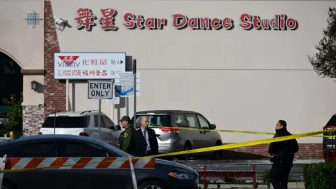 Getty Images Police at the scene of the attack