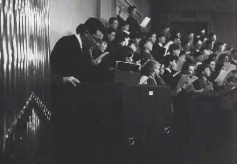 Alice Faure / Decca Records Benjamin Britten rehearses his War Requiem in 1963