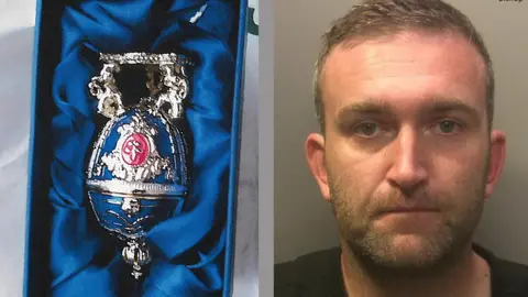 CPS/Gwent Police A Faberge egg and Miles Bishop