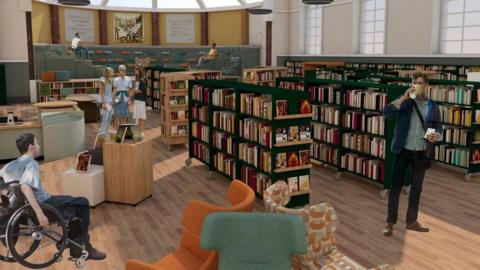 A CGI image of how the library would look