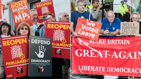 Getty Images Protesters outside the Supreme Court