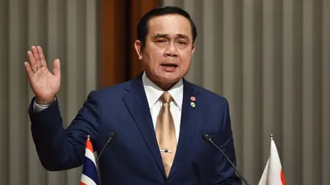 Getty Images Prayuth Chan-O-Cha delivers a speech in Tokyo on February 9, 2015