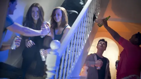 Getty Images Booze at a teenage house party