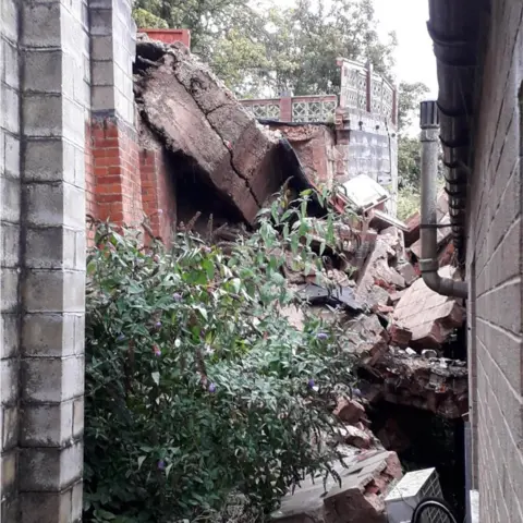 Douglas Macmillan Hospice Landslip on Cheadle High Street