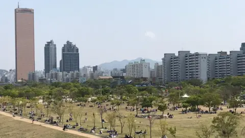 People by the river South Korea