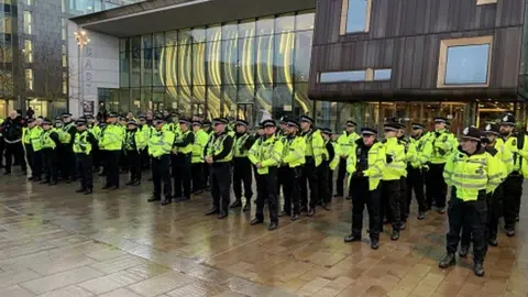 South Yorkshire Police The team of officers were deployed to Doncaster city centre on Wednesday morning