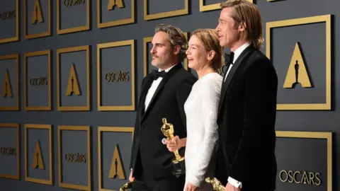 AFP Joaquin Phoenix, Renee Zellweger and Brad Pitt