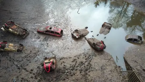 Cars in reservoir