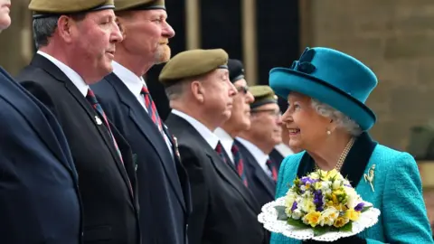 Getty Images The Queen in Leicester for the Maundy Thursday service