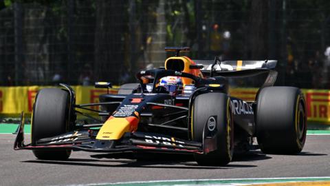 Red Bull's Max Verstappen in Imola qualifying