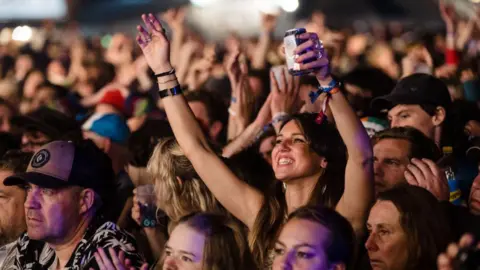 Crowds at Green Man festival