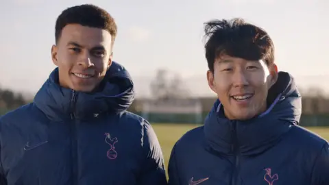 Every Mind Matters/Heads Up Still from film of Dele Alli and Son Heung-min