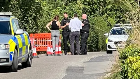 Police at the scene