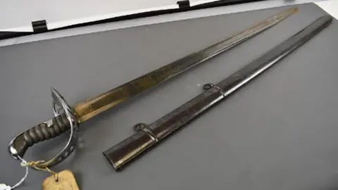 Delapre Abbey Preservation Trust A sword belonging to Everard from when he was in the Royal Horse Guards and fought in the Battle of Waterloo