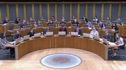 BBC Youth Parliament in the Senedd on Saturday