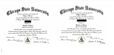 Chicago State University CSU diplomas