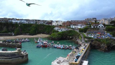 Fishing boats in Newquay harbour
