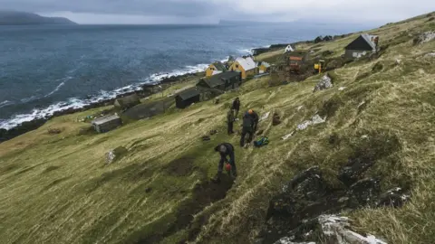 SAVIOUR MIFSUD Green Group members mend a popular hike in Skarvanes