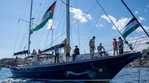 Freedom Flotilla Coalition Activists on board the Madleen yacht