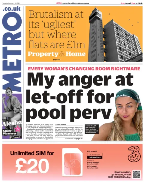 Metro: My anger at let-off for pool perv