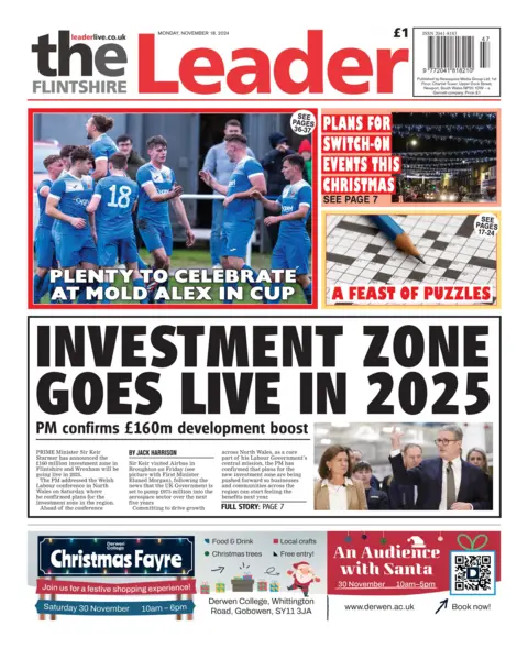 Flintshire Leader Flintshire Leader front page