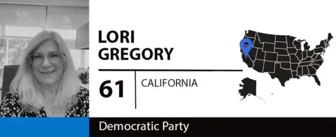 图片显示 Lori Gregory 是加州选民