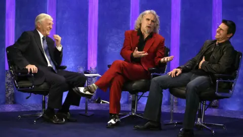 ITV/Shutterstock Sir Michael Parkinson with Sir Billy Connolly and Tom Cruise