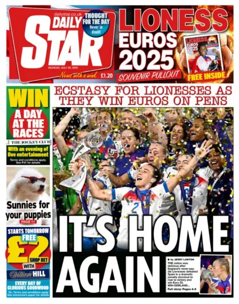 The main address says on the first page of The Daily Star: "It's the house again".