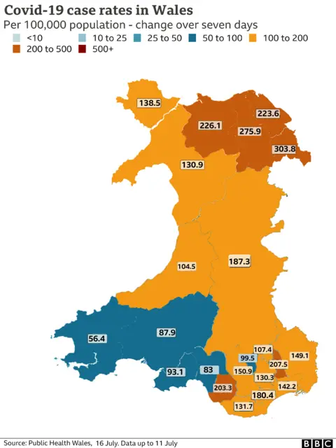 Case rate map