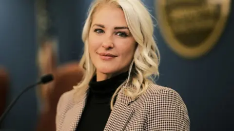 Getty Images Bridget Ziegler, a member of the Sarasota County School Board and co-founder of Moms for Liberty, in Sarasota, Florida, US, on Thursday, Nov. 17, 2022.