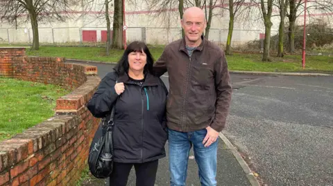 Carl and Julie Southwell from Littleover are pictured outside the cinema