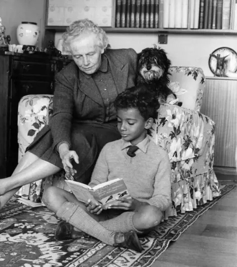 Getty Images Kwame Anthony Appiah in 1962 with his grandmother