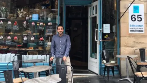 Rod Dos Santos Rod Dos Santos, manager of Southern Cross Cafe in Cockburn Street