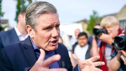 Labour Leader Keir Starmer attends a press conference following the Wakefield by-election win by Labour's Simon Lightwood on 24 June 2022 in Wakefield, England