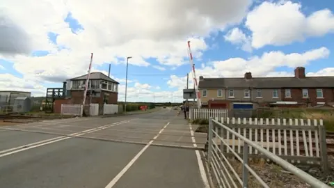 Level crossing Newsham village near Blyth