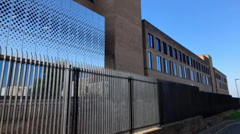 Martin Heath/BBC Concrete and glass two-storey building