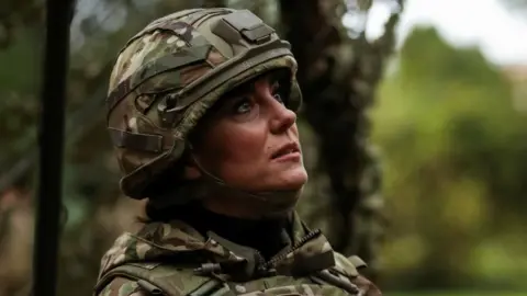 PA Media The Princess of Wales in a combat uniform