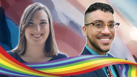 Getty/Friends of Sarah McBride/Phillipe Cunningham Sarah McBride and Phillipe Cunningham