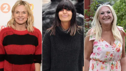 BBC/Getty/PA Zoe Ball, Claudia Winkleman and Vanessa Feltz