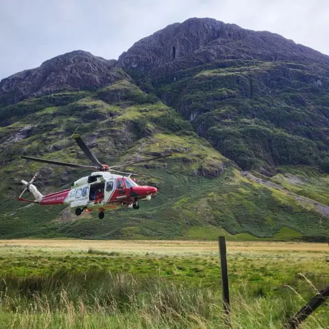 Glencoe Mountain Rescue Team Rescue helicopter R199