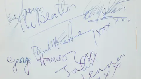 Hansons Auctioneers Beatles autographs