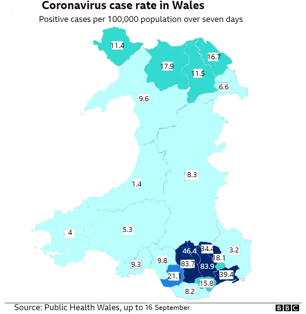 Case rates map