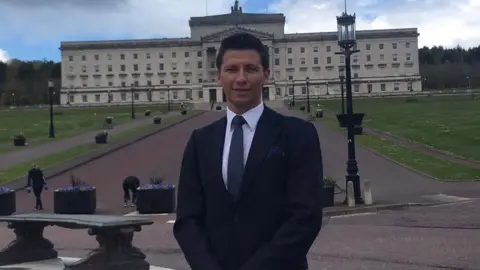 Ryan McCready Ryan McCready outside Stormont