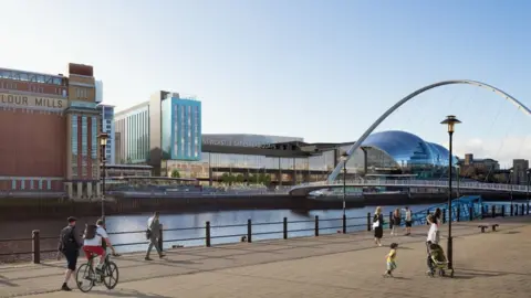Gateshead council Artist's impression of arena