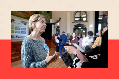PA Media Reform UK candidate Dame Andrea Jenkyns speaks to the media after winning the election for Greater Lincolnshire Mayor