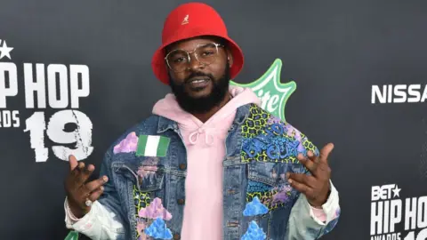 Getty Images Falz arrives to the 2019 BET Hip Hop Awards on October 05, 2019 in Atlanta, Georgia.